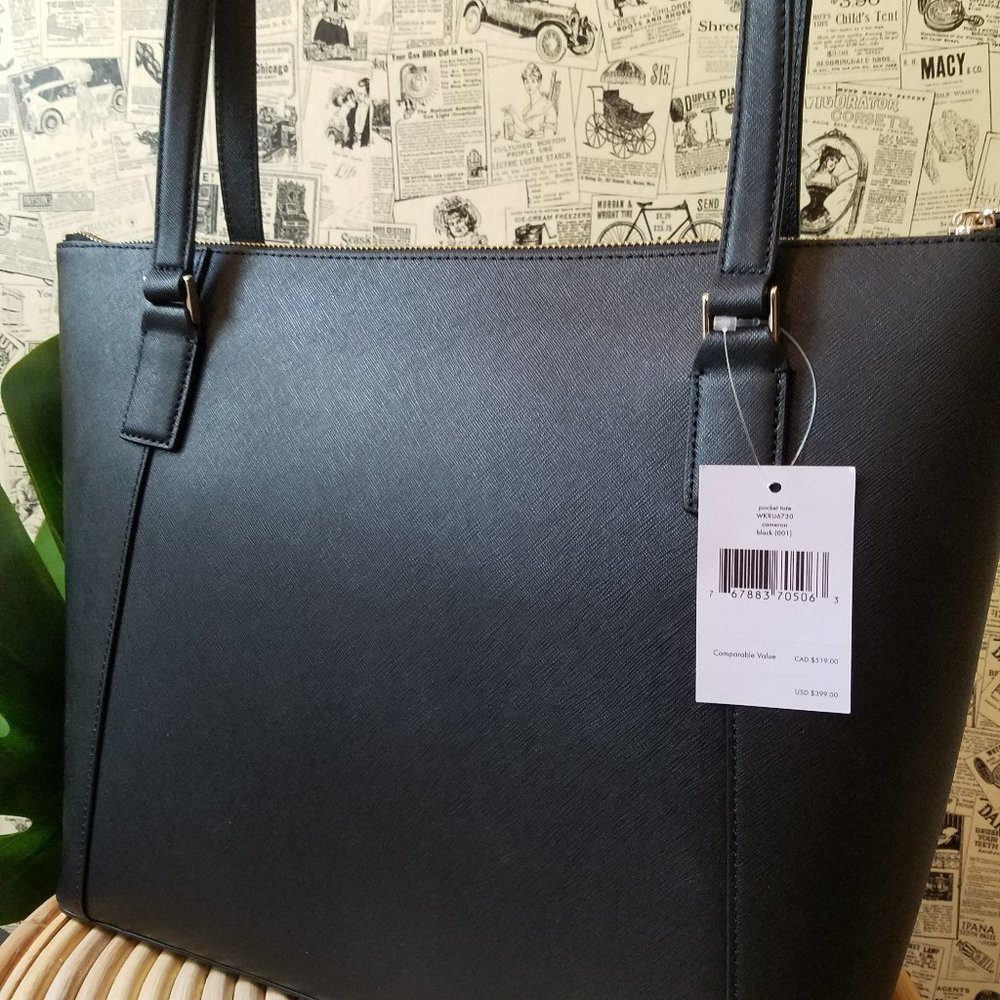 Kate Spade Cameron Pocket Tote Bifold Wallet black - Picture 8 of 16